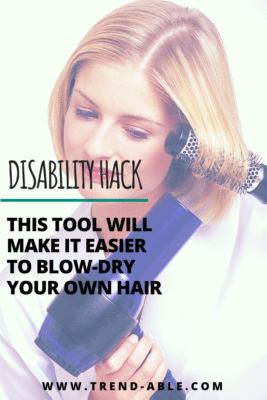 Disability hack for blowdrying hair
