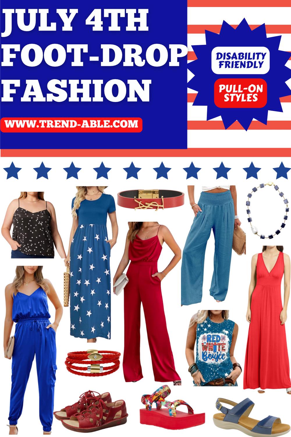 The Hottest & Coolest (Pun Intended) Disability-Friendly Outfits, AFO friendly Shoes & Cooling Products For July 4th & All Summer Long
