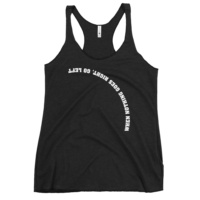 Go Left Women’s Fitted Racerback Tank - Image 2