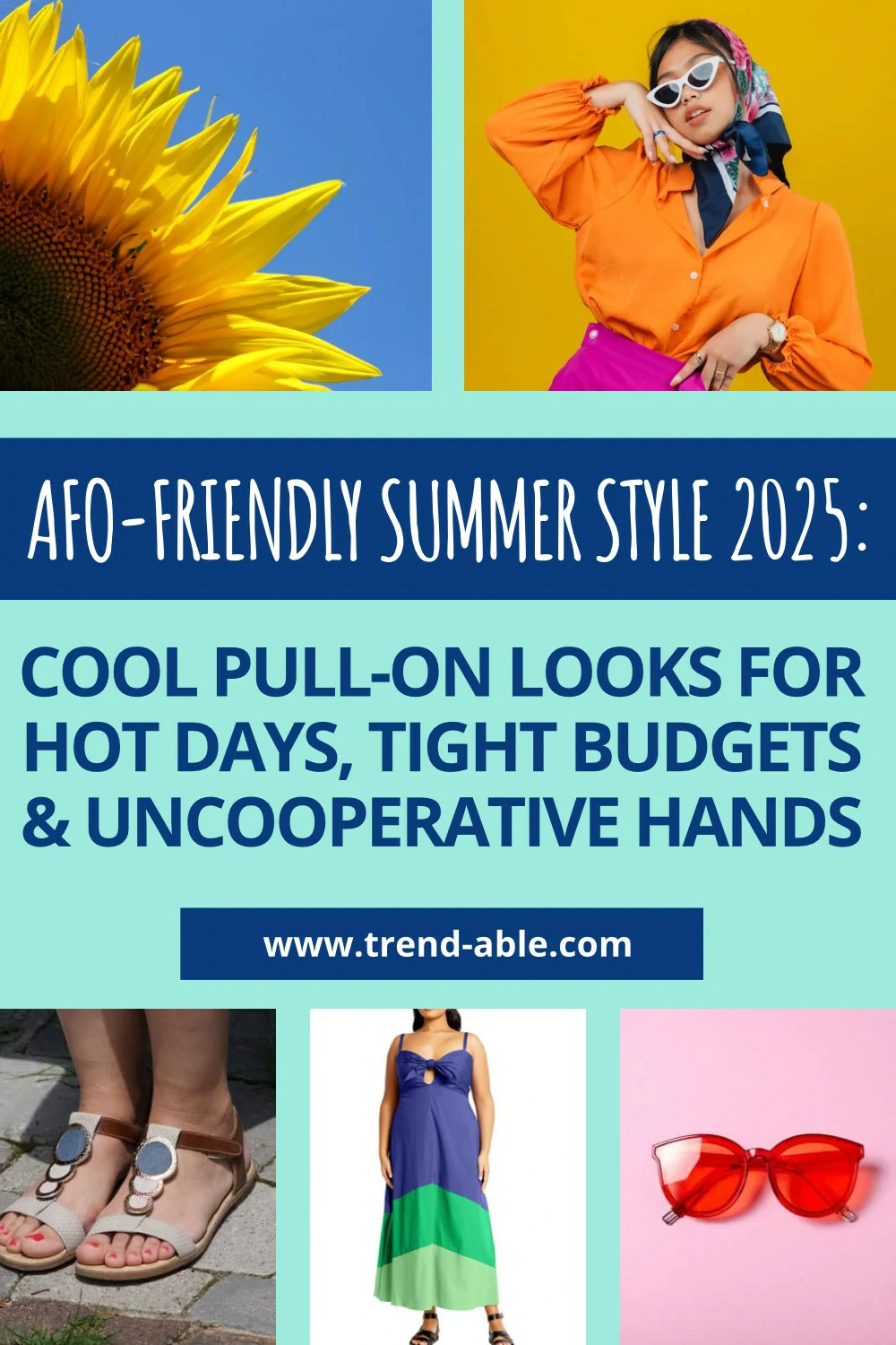 AFO-Friendly Summer Fashion 2025 for Women with CMT Stylish Pull-On Outfits for Weak Hands.