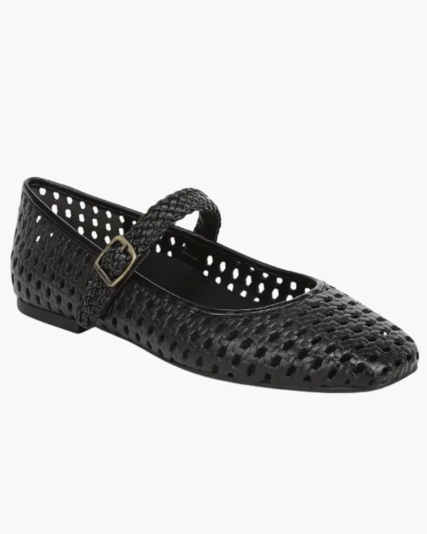 Vionic Wide-Width Woven Maryjane Flat