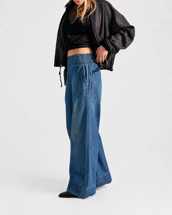 Free People We The Free Breezy High Rise Dusk Pull-On Jeans Free People We The Free Breezy High Rise Dusk Pull-On Jeans
